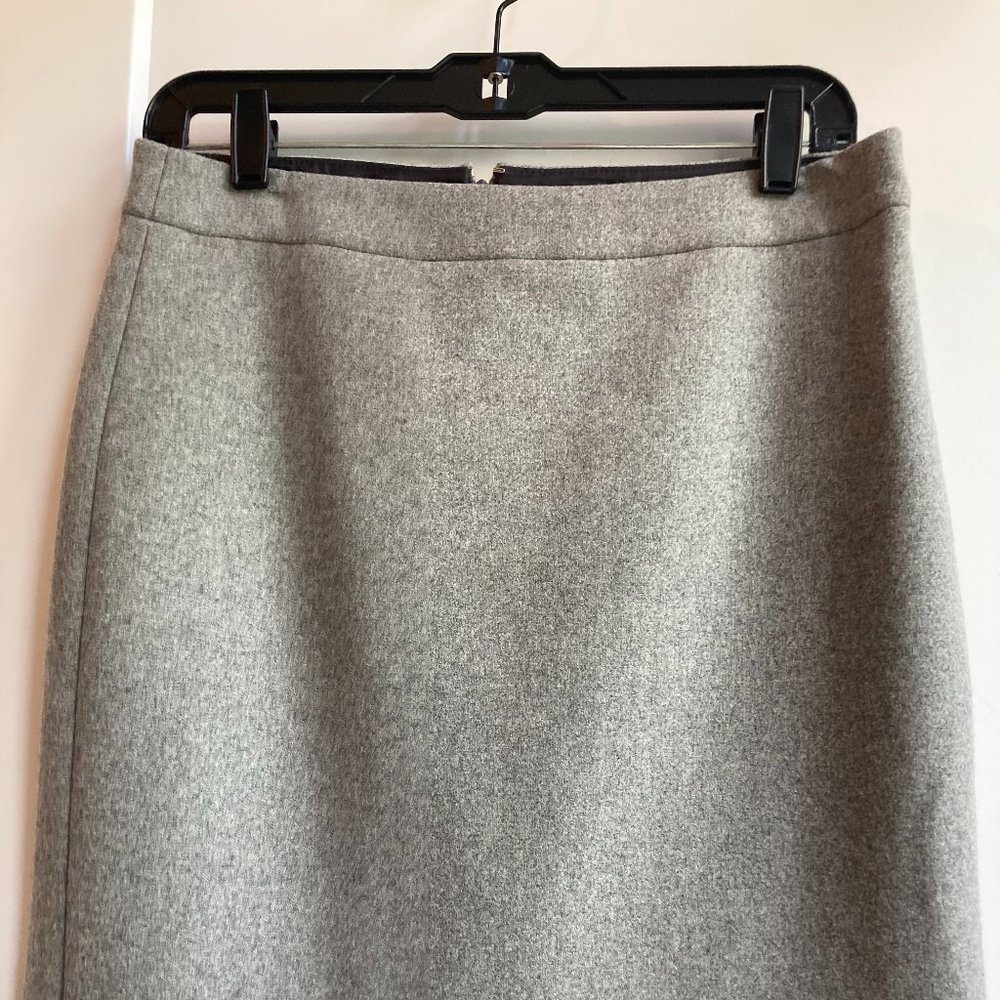J.CREW Gray Wool Pencil Skirt 2